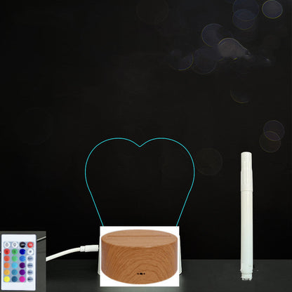 Tableau de messages manuscrits en acrylique 3D avec lumière LED