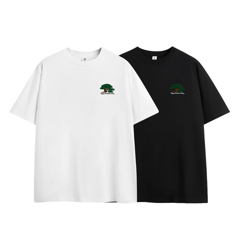 Men's Broccoli Embroidered T-Shirt | Streetwear Casual Tee