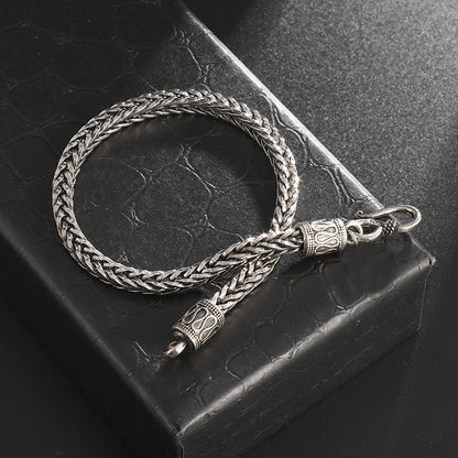 Bracelet personnalisé de style rétro en acier inoxydable pour hommes