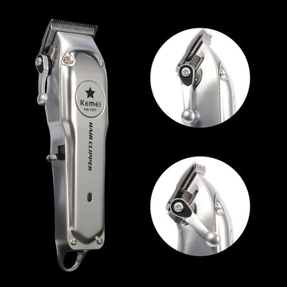 Kemei Rechargeable Electric Hair Clipper for Men – Professional Cordless Trimmer for Home & Salon Use