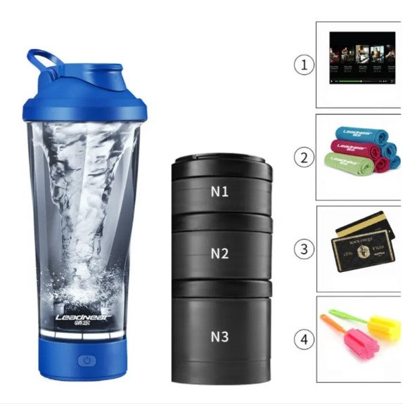 Protein Shaker Bottle – Fitness Mixing Cup (Leak-Proof  Portable