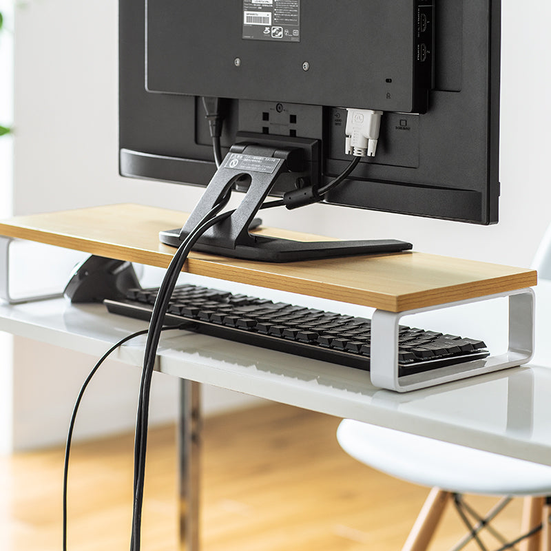Base de escritorio con brazo para monitor de mesa elevada de ordenador