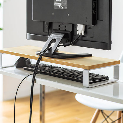 Base de escritorio con brazo para monitor de mesa elevada de ordenador
