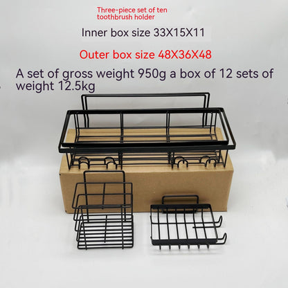 Punch-free Household Toilet Iron Toiletries Wall Storage Shelf