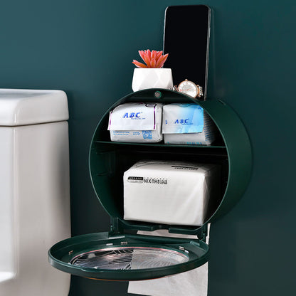 Caja de almacenamiento de paños de cocina de pared sin perforaciones