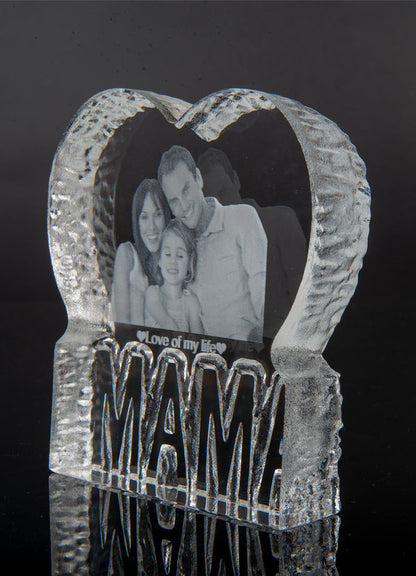 Adornos de cristal tallado en forma de corazón
