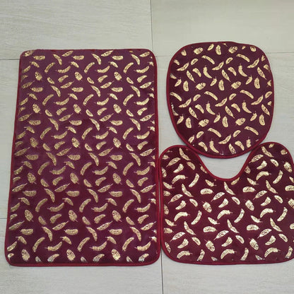 Marbled Hot Stamping Carpet Floor Mat Toilet Mat