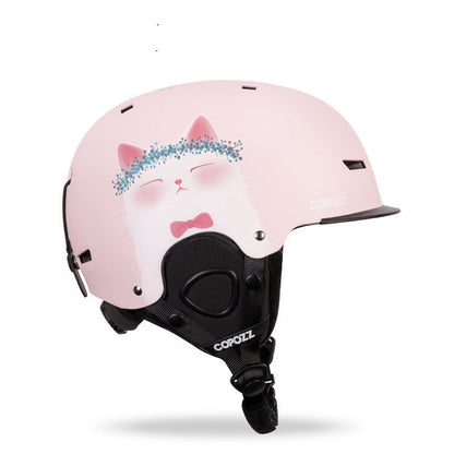 Casque de ski intégré avec lunettes de protection simples et doubles pour adultes