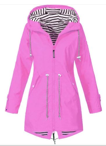 Waterproof Hooded Raincoat – Long Windbreaker Jacket for Autumn & Winter Outdoor Protection