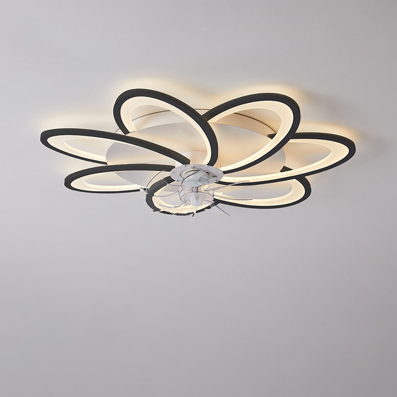 Lámpara de techo con ventilador moderna y sencilla para dormitorio, silenciosa, para sala de estar