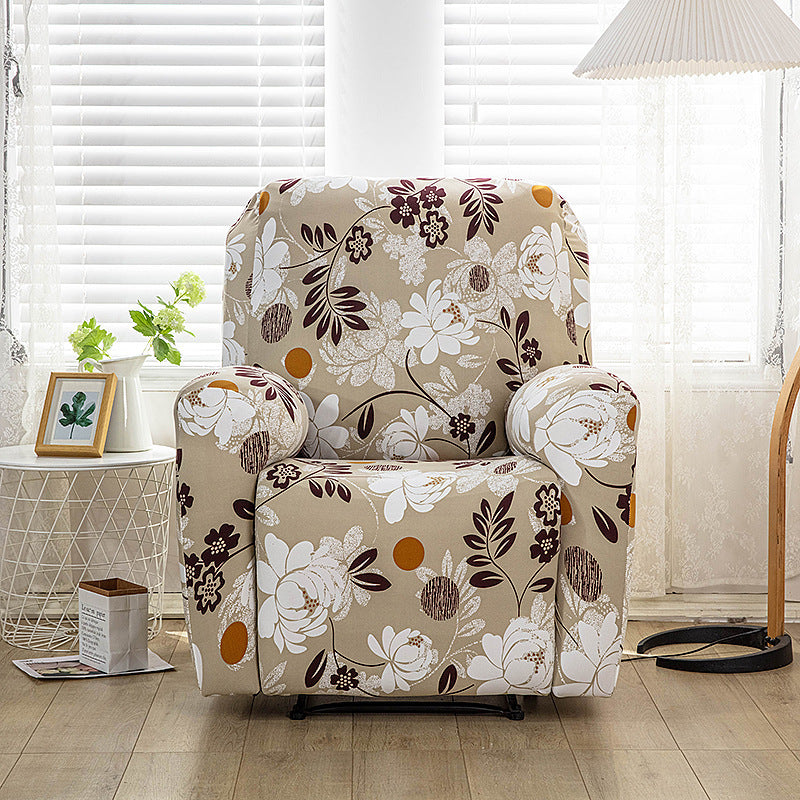 Housse de fauteuil inclinable tout compris en tissu imprimé extensible, 1 place
