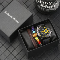 Caja de regalo para hombre con reloj y pulsera