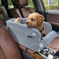 Center Console Dog Car Seat for Small Dogs – Comfort Travel Carrier Bed