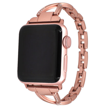 X-Shape Stainless Steel Apple Watch Band – Luxury Metal Strap for All Series