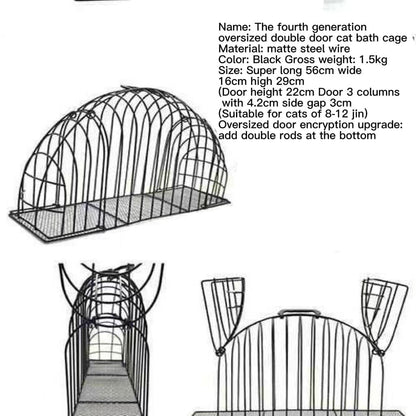 Anti Scratch Blow Dry Cat Bath Cage