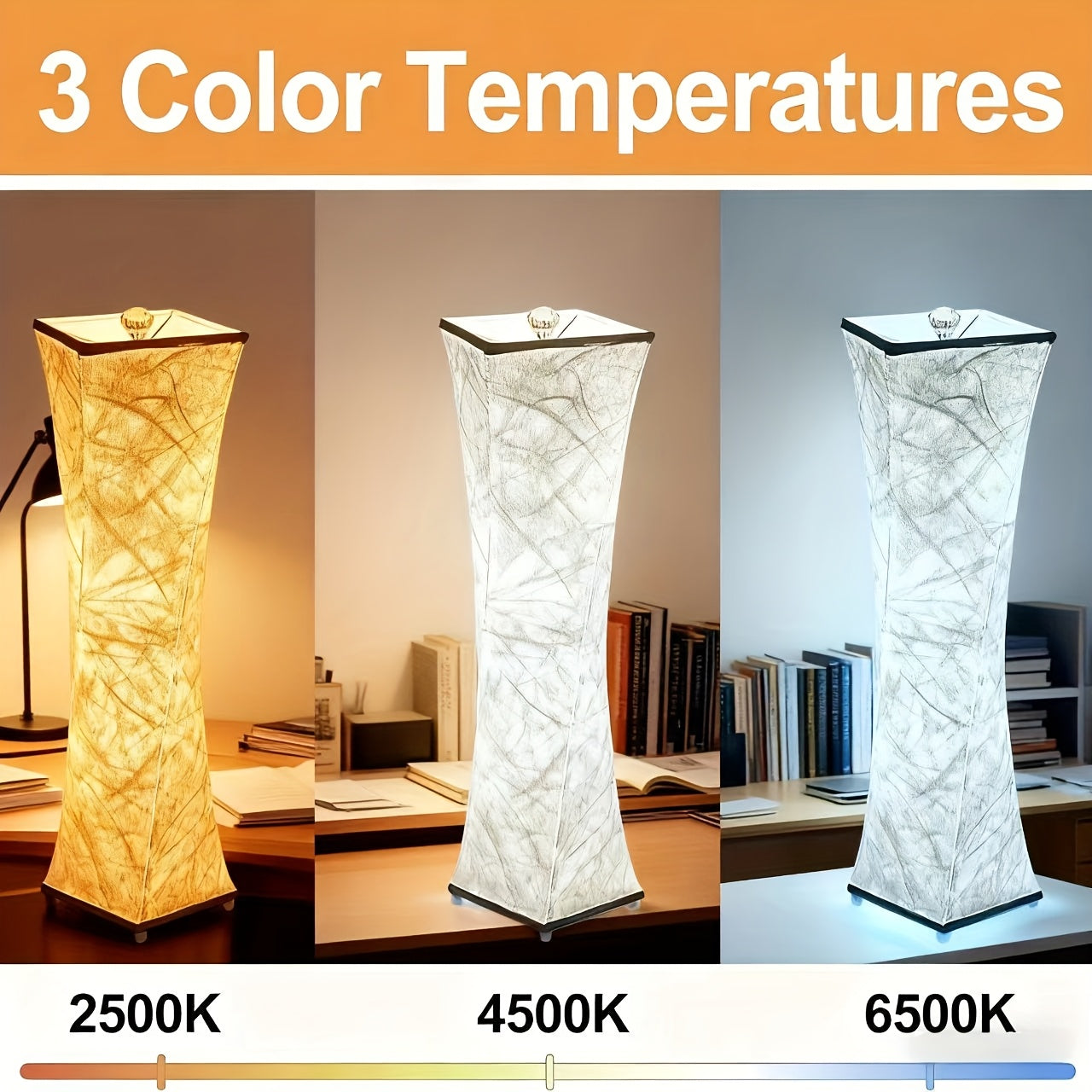 Set of 2 Dimmable Table Lamps – 3-Way White & Gold Bedside Lamps for Bedroom