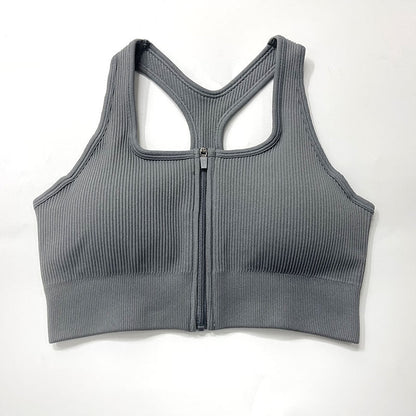Sujetador deportivo para mujer con cremallera, productos nuevos de otoño e invierno