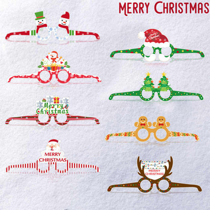 Christmas Children's Paper Glasses Party Decoration Supplies