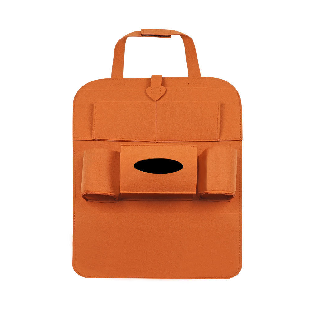 Bolsa de almacenamiento para coche, de fieltro, para la parte trasera del asiento, larga y grande