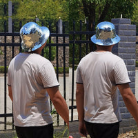Prom Party Reflective Mirror Laser Fisherman Cowboy Hat