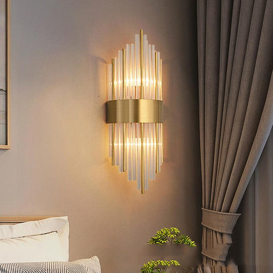 Modern Living Room Light Luxury Crystal Creative Wall Lamp