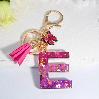 Personalized Butterfly Tassel Keychain 💖