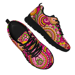 Chaussures de course en maille imprimées pour hommes et femmes, pour le sport et les loisirs