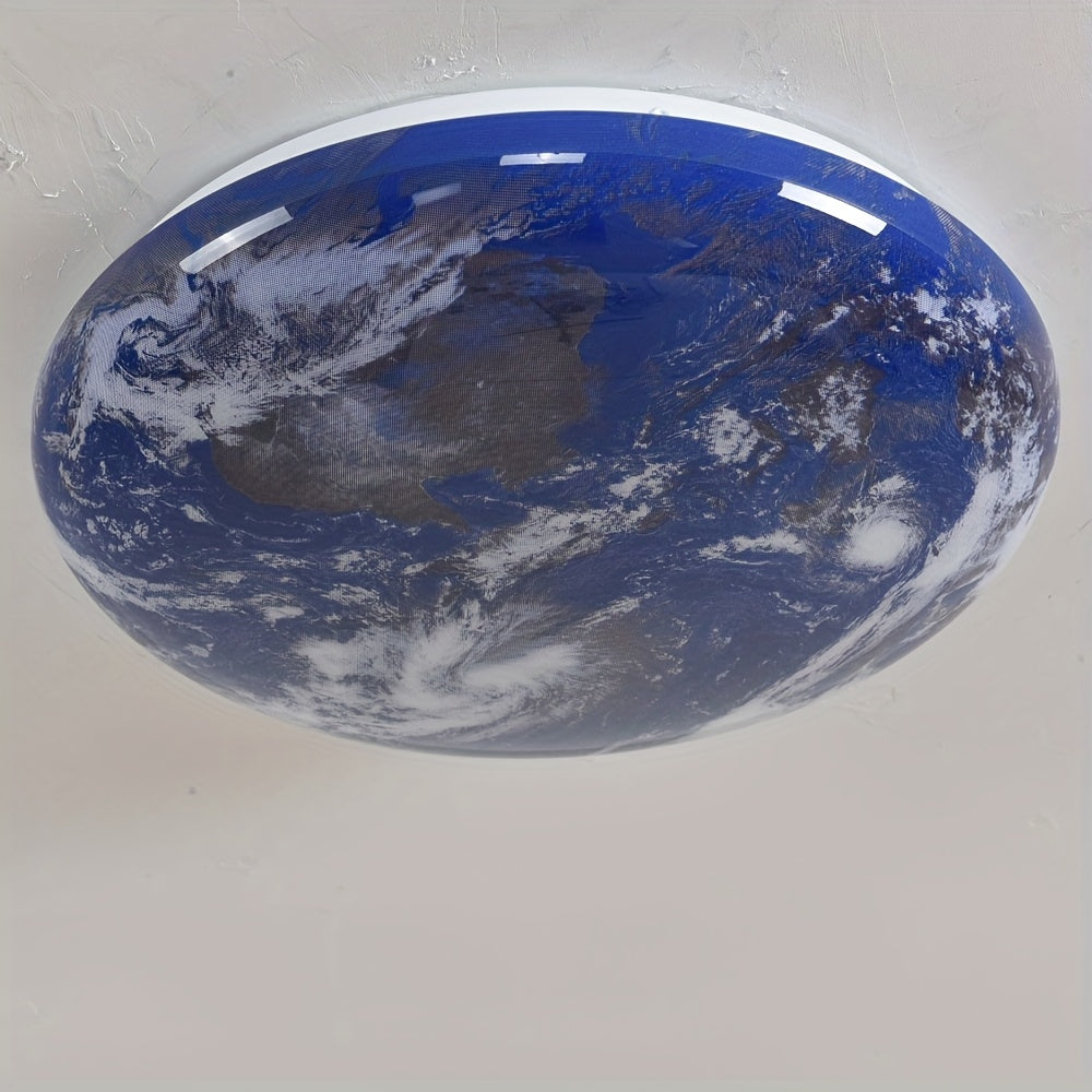 Modern LED Flush Ceiling Light Earth Globe 3CCT Daylight White Smart Control