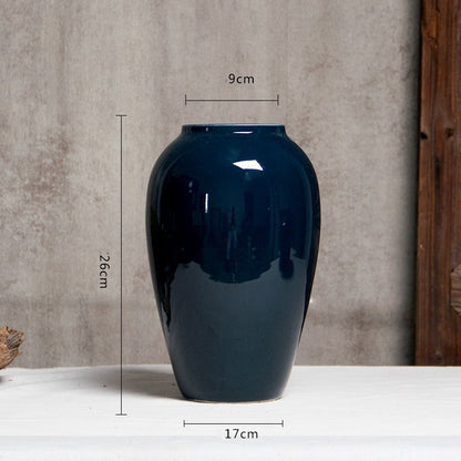 Ceramic Countertop Vase Color Glaze Landscape Flower Arrangement Ornaments