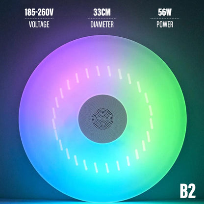 Lámpara de techo Bluetooth inteligente RGB colorida con música