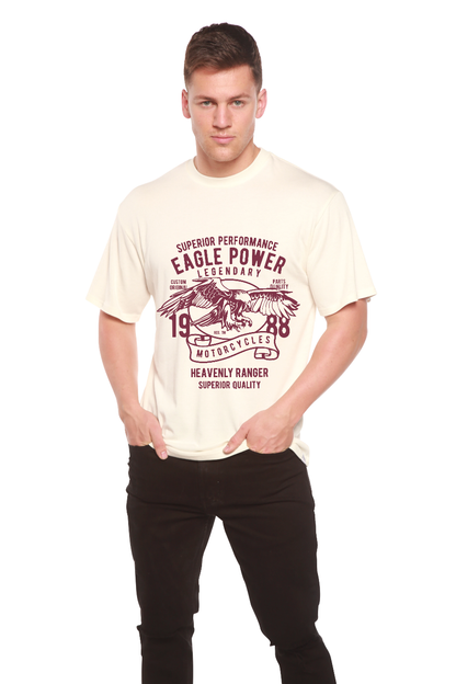 T-shirt graphique à manches courtes en bambou-viscose/coton biologique Eagle Power pour homme