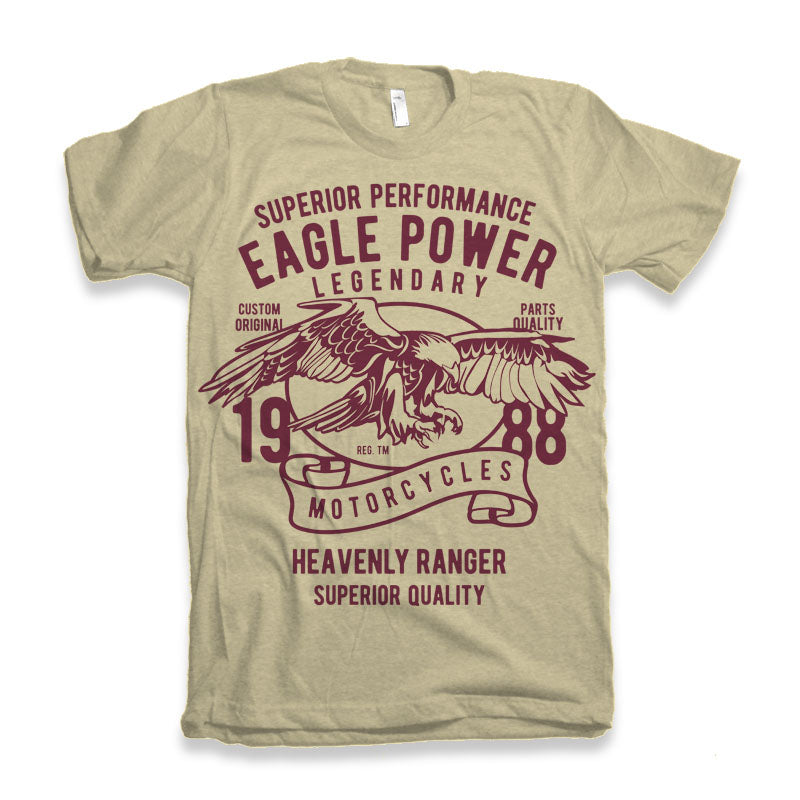 T-shirt graphique à manches courtes en bambou-viscose/coton biologique Eagle Power pour homme