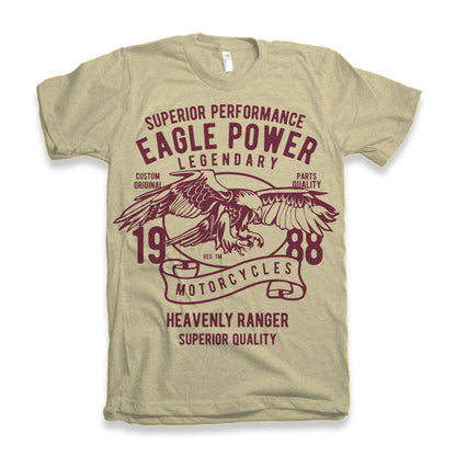 T-shirt graphique à manches courtes en bambou-viscose/coton biologique Eagle Power pour homme