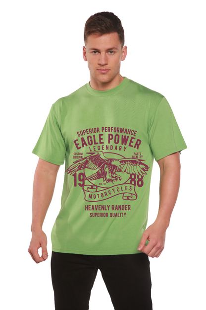 T-shirt graphique à manches courtes en bambou-viscose/coton biologique Eagle Power pour homme