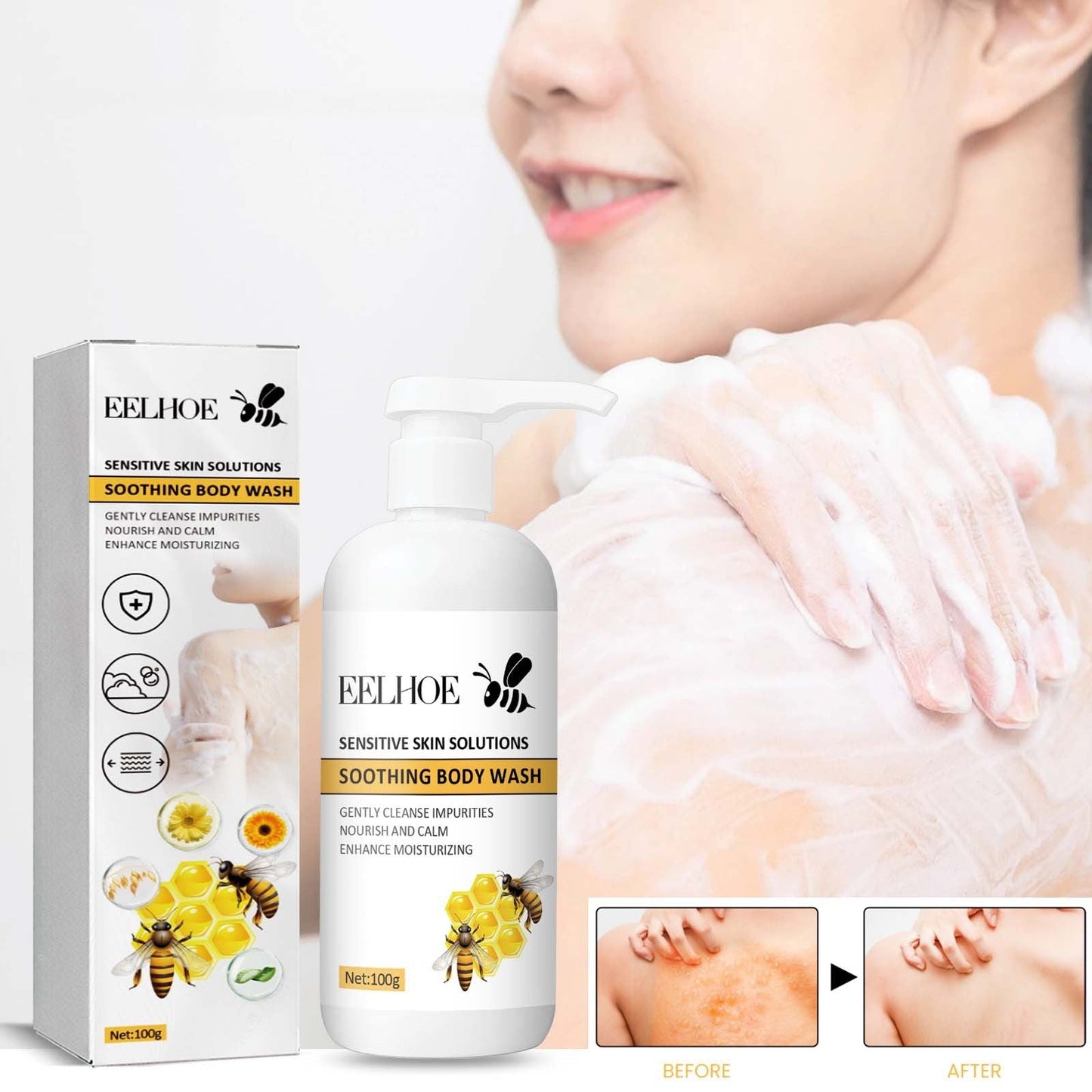Honey & Chamomile Moisturizing Shower Gel – 100g Gentle Daily Body Wash
