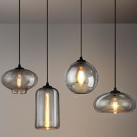 Nordic Creative Glass Chandelier Cafe