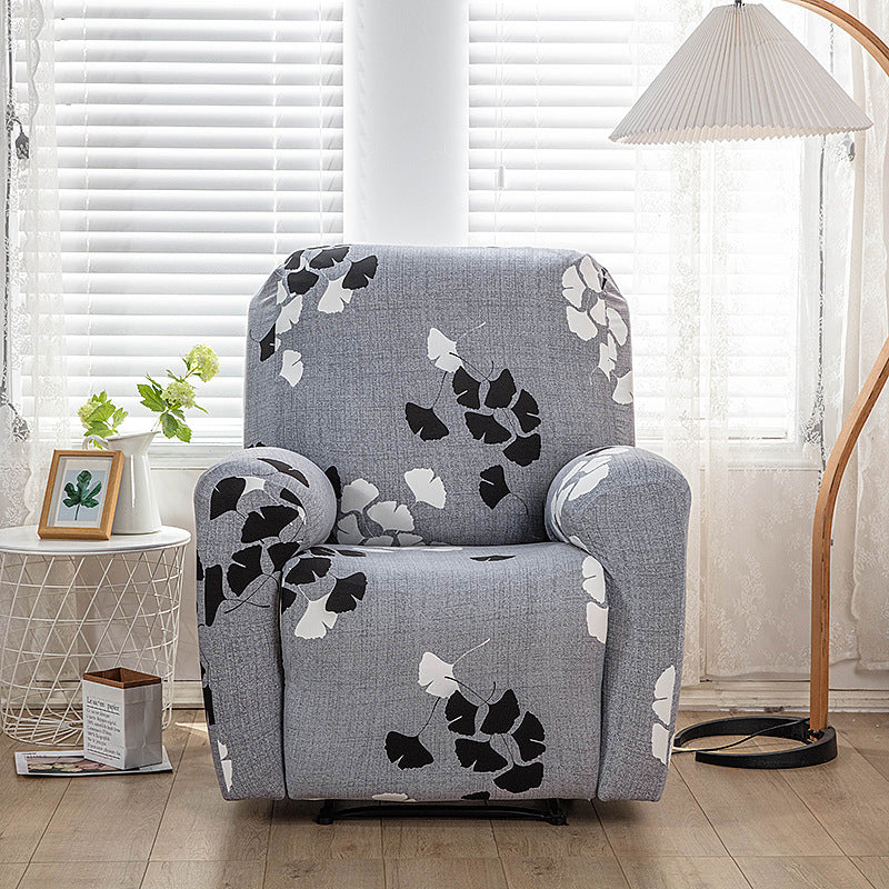 Housse de fauteuil inclinable tout compris en tissu imprimé extensible, 1 place
