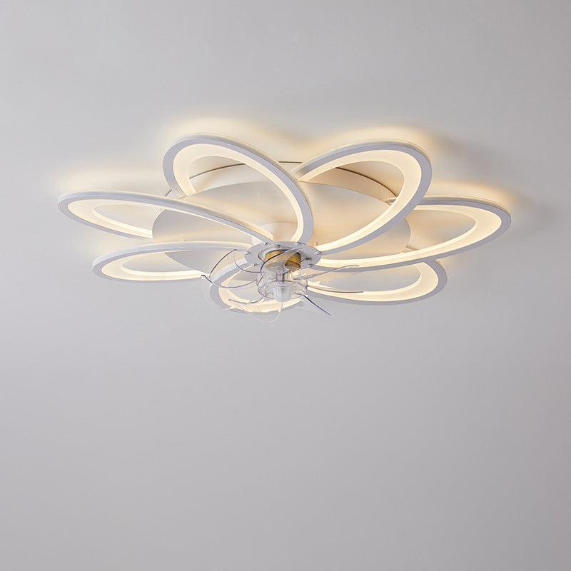 Lámpara de techo con ventilador moderna y sencilla para dormitorio, silenciosa, para sala de estar