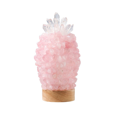 Natural Powder Crystal Crushed Stone Pineapple Night Light