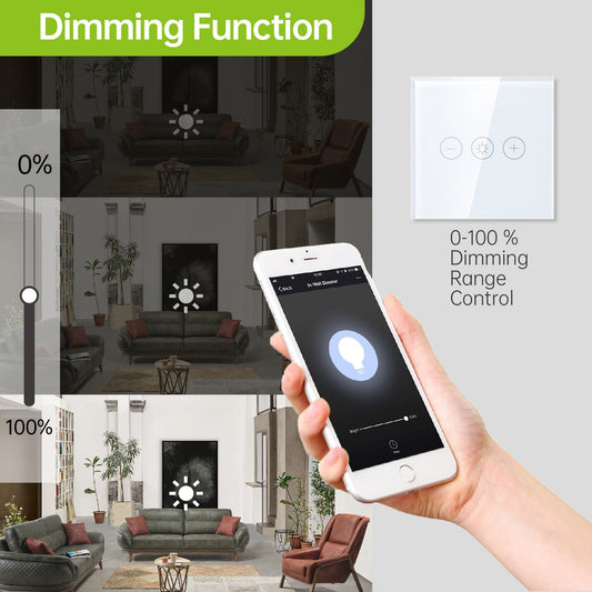 Control remoto por voz con temporizador y atenuación sin electrodos