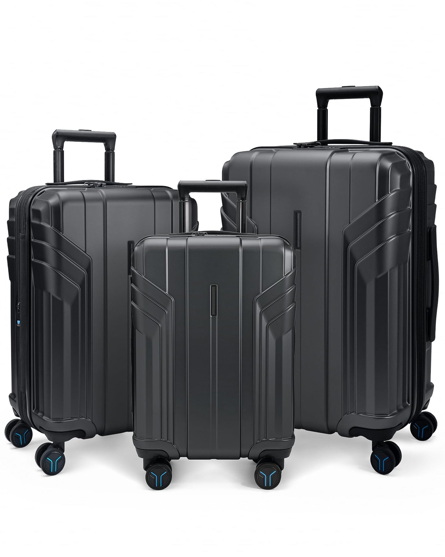 BAGSMART Expandable Spinner Wheel Luggage Trio - Black