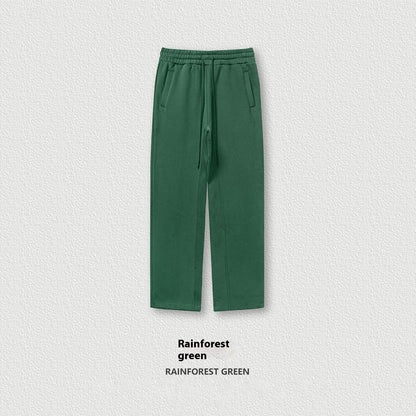 Solid Color Loose Track Pants Velvet Thickened Casual Pants