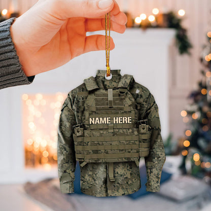 Personalized Veteran Soldier Backpack Charm – Acrylic Pendant