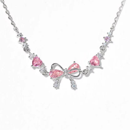 Elegant Zircon Bow Chain Bracelet – Stylish Gift for Women & Girls