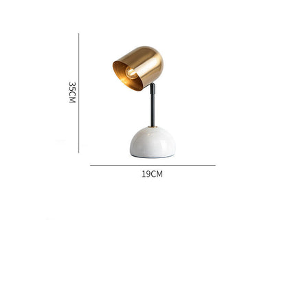 Lámpara de mesa de hotel, modelo de metal y mármol simple