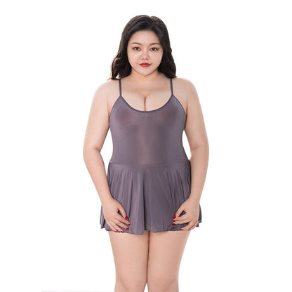 Women's Plus Size Suspender Skirt Suit Underwear