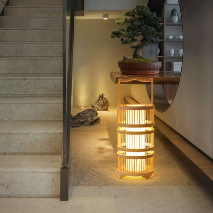Store Bed And Breakfast Bedroom Bamboo Floor Lamp