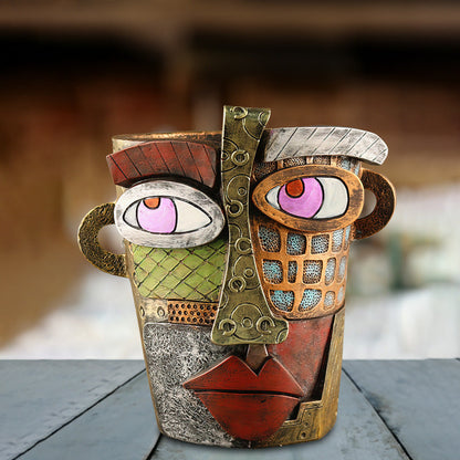 Outdoor Courtyard Crafts Funny Flowerpot Decoration