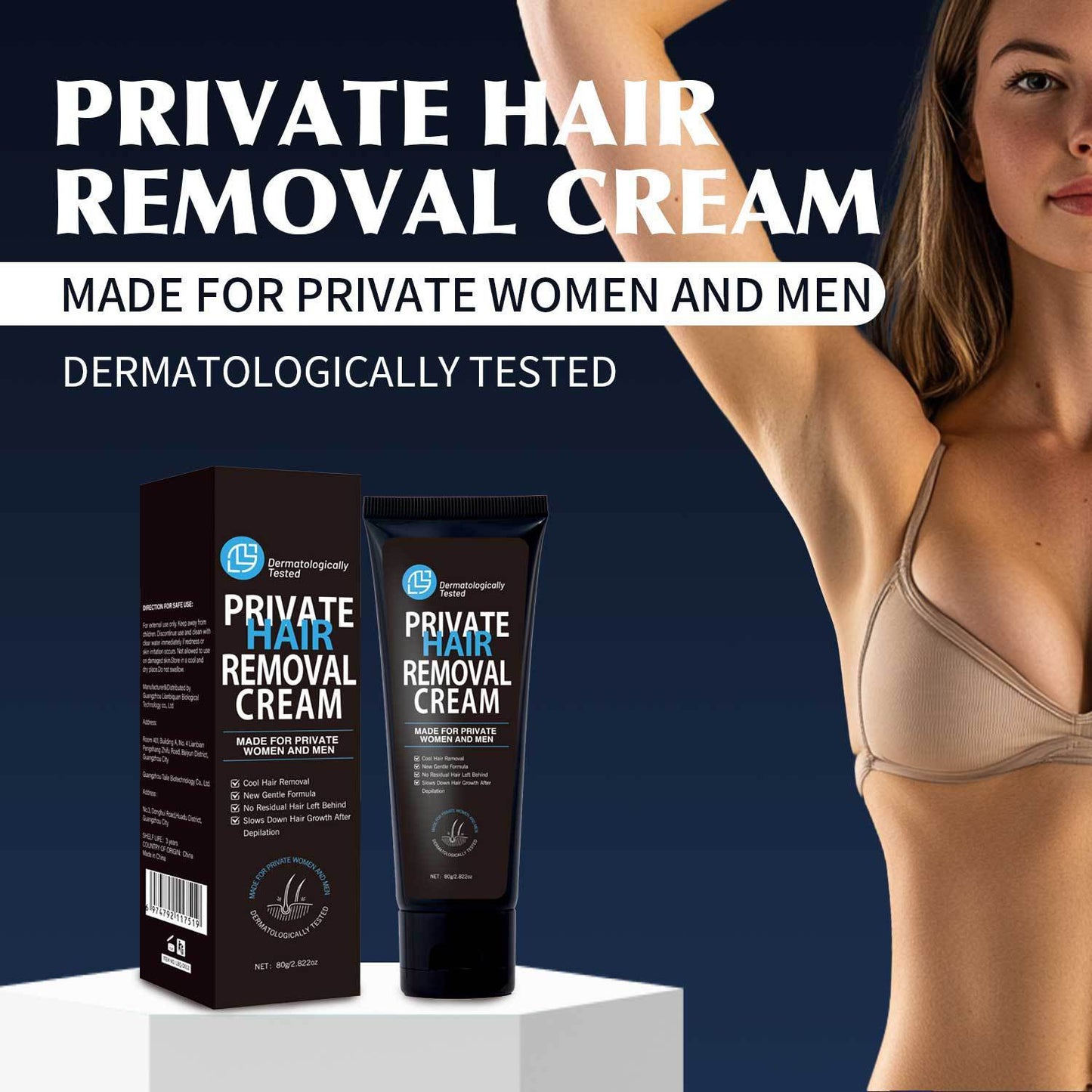 Mild Non-Irritating Hair Removal Cream – Armpit, Leg & Body Safe