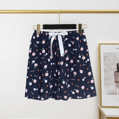 Pantalon de pyjama en soie de coton pour femme, short d'été fin et décontracté